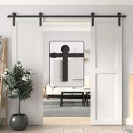 winsoon double door sliding barn door hardware kit with 10ft track for interior and exterior doors, kitchen cabinets, and hallways. logo