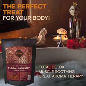 img 2 attached to Floral Bath Salt With Himalayan Pink & Dead Sea Salt Sensual Salts With Natural Ylang-Ylang Essential Oil & Dried Jasmine Petals Unique Relaxing Gift For Women Detox Body & Foot Soak