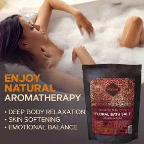 img 4 attached to Floral Bath Salt With Himalayan Pink & Dead Sea Salt Sensual Salts With Natural Ylang-Ylang Essential Oil & Dried Jasmine Petals Unique Relaxing Gift For Women Detox Body & Foot Soak
