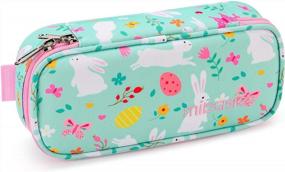 img 4 attached to mibasies Kids Girls' Rabbit Pencil Case - Boys' Rabbit Pen Box, Pencil Pouch for Better Organization