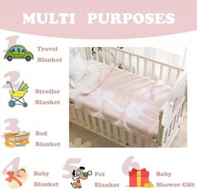 img 1 attached to Soft Fuzzy Pink Giraffe Baby Blanket - BOBOYOYO Plush Crib Quilt For Newborns & Toddlers (30X40)”