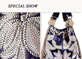 img 1 attached to FuDai Embroidery Handbags Top Handle Shoulder Women's Handbags & Wallets ~ Satchels