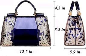 img 2 attached to FuDai Embroidery Handbags Top Handle Shoulder Women's Handbags & Wallets ~ Satchels