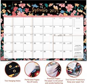 img 2 attached to 2023 Desk Calendar - Desk Calendar 2023 From JAN. 2023 - DEC. 2023, 16.8" X 12", 12 Monthly Desk/Wall Calendar 2-In-1, Thick Paper With 2 Corner Protectors, Large Unruled Blocks - Floral