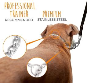 img 1 attached to Mighty Paw Slip Collar: Premium Stainless Steel Choke Collar for Effective Dog Training with Strong, Durable, Weather-Proof & Tarnish-Resistant Metal Chain