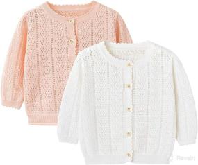 img 4 attached to Simplee Kids Sweater Cardigans Cardigan Apparel & Accessories Baby Girls for Clothing