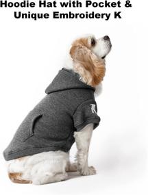 img 1 attached to 🐶 Koneseve Dog Hoodie Fleece Puppy Clothes with Hat - Warm Sweater for Dogs and Cats - Stylish Hooded Shirt with Pocket - Soft Winter Coat Apparel