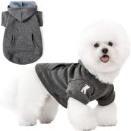 🐶 koneseve dog hoodie fleece puppy clothes with hat - warm sweater for dogs and cats - stylish hooded shirt with pocket - soft winter coat apparel логотип