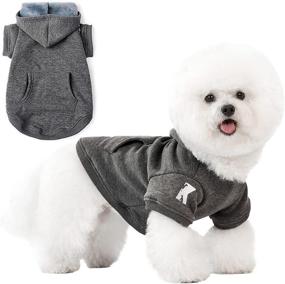 img 4 attached to 🐶 Koneseve Dog Hoodie Fleece Puppy Clothes with Hat - Warm Sweater for Dogs and Cats - Stylish Hooded Shirt with Pocket - Soft Winter Coat Apparel