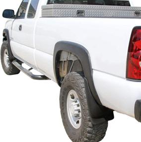 img 2 attached to 🚗 Red Hound Auto Heavy Duty Molded Mud Flaps for Chevrolet GMC Silverado Sierra 1999-2007 (OEM Flares Only) - Front and Rear 4 Piece Set