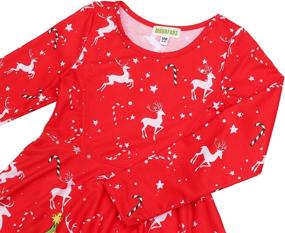 img 1 attached to Stylish MODAFANS Christmas Sleeve 👗 Dresses with Pockets for Girls' Clothing