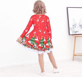 img 2 attached to Stylish MODAFANS Christmas Sleeve 👗 Dresses with Pockets for Girls' Clothing