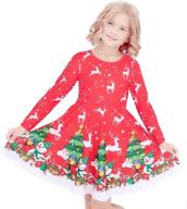 stylish modafans christmas sleeve 👗 dresses with pockets for girls' clothing логотип