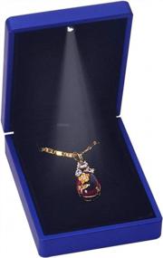 img 3 attached to Blue LED Pendant Gift Box For Jewelry: Perfect Display And Packaging Solution