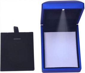 img 1 attached to Blue LED Pendant Gift Box For Jewelry: Perfect Display And Packaging Solution