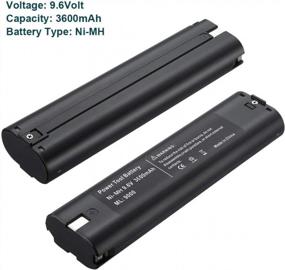 img 3 attached to 3.6Ah Replacement Battery Compatible With Makita 9.6V Battery 9000 9001 9002 9033 9600 193890-9 192696-2 632007-4 2Pack