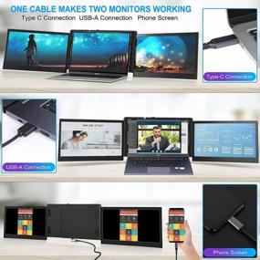 img 2 attached to Enhance Your Display Experience with Taotuo Portable FreeSync Monitor - 13.3", 1920X1080P, OFIYAA P2 PRO".