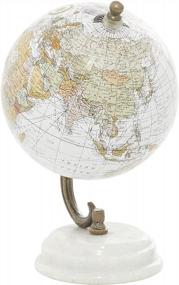 img 1 attached to White Marble Globe Deco 79 5" X 5" X 8