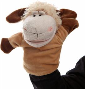 img 2 attached to BetterLine 9.5 Inch Soft Plush Cow And Sheep Hand Puppets For Kids - Perfect For Storytelling, Teaching, Preschool Role-Play Toy Puppets (Set Of 2)