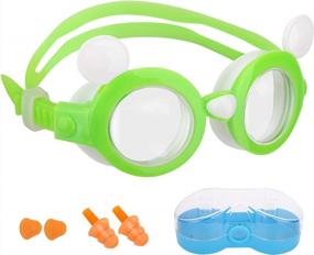 img 4 attached to HeySplash Children'S Swimming Goggles, Crystal Clear Vision Swimming Glasses With Nose Clips Ear Plugs For Kids