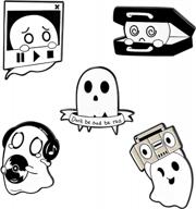 набор эмалированных булавок white ghost: панк-музыкальное оборудование, брошь, значки для декора шляпы backage bag логотип