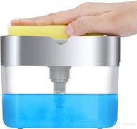 🧼 premium countertop kitchen soap dispenser - high-quality dish soap dispenser with 13 ounce capacity and sponge included логотип