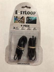 img 2 attached to 🔗 EasyKlip BannaBungee 49061: 6-Inch Cord Loop, Black, 4-Pack - Effortless Clipping and Securing Solution