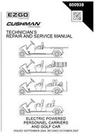 ezgo 600938 2005-2007 technician's repair & service manual for cushman electric personnel carrier/golf car logo