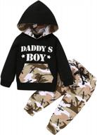 stylish camouflage hoodies with funny letter print for baby boy outfits logo