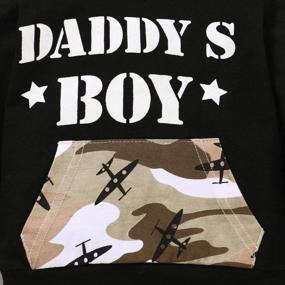 img 1 attached to Stylish Camouflage Hoodies With Funny Letter Print For Baby Boy Outfits