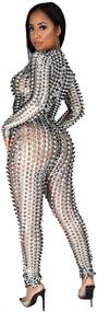 img 3 attached to OLUOLIN Sequin Jumpsuit Clubwear Golden Women's Clothing : Jumpsuits, Rompers & Overalls