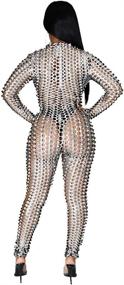 img 2 attached to OLUOLIN Sequin Jumpsuit Clubwear Golden Women's Clothing : Jumpsuits, Rompers & Overalls
