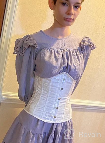 img 1 attached to Frawirshau Women'S 9427 Lace Up Boned Underbust Waist Trainer Corset review by David Alexander