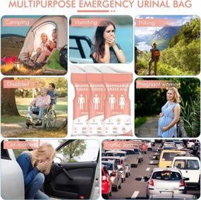 img 3 attached to Portable Disposable Urinal Bag - 12/24 Pack 800ML Emergency Unisex Pee Bag For Camping, Travel, Traffic Jams, Hiking, Pregnant And Patients - DIBBATU Vomit Bag Available