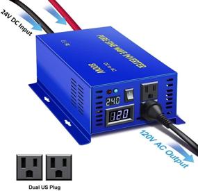 img 1 attached to 🔌 XYZ INVT 800W Pure Sine Wave Inverter for Solar Systems - 24V DC to 110V/120V AC Power Converter