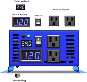 img 2 attached to 🔌 XYZ INVT 800W Pure Sine Wave Inverter for Solar Systems - 24V DC to 110V/120V AC Power Converter