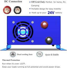 img 3 attached to 🔌 XYZ INVT 800W Pure Sine Wave Inverter for Solar Systems - 24V DC to 110V/120V AC Power Converter