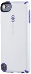 img 1 attached to Speck Products Glossy CandyShell Case For IPod Touch 5 (White/Grape Purple)