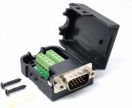male vga d-sub connector adaptor with nut terminal breakout board - oiyagai db15 3+6 3row 15pin, no welding required logo