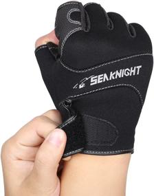img 3 attached to SeaKnight SK03 Neoprene Outdoor Sport Fishing Gloves With 3 Cut Fingers, Anti-Slip And Windproof For Hunting, Riding, Cycling And More