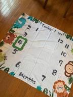 img 1 attached to Organic Fleece CALMSEN Baby Monthly Milestone Blanket - Perfect For Newborns & Photography Backdrop Prop, 1-12 Months! review by Mohammad Pesqueira
