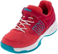 wilson kids tennis paradise peacock girls' shoes : athletic logo