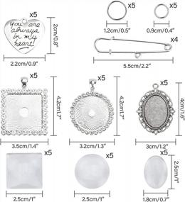 img 3 attached to Create Stunning Wedding Bouquets With Our 49 Piece DIY Photo Charm Brooch Kit With Clear Glass Cabochons And Heart Pendant