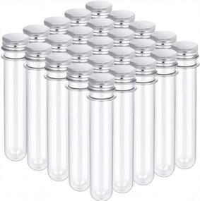 img 4 attached to HNYYZL Bestsupplier 25 Pack Science Party Test Tubes 40 Ml 25X140Mm,Clear Plastic Test Tubes Gumball Candy Tubes, Bath Salt Vials Christmas Birthday Gifts