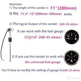 img 2 attached to 100TECH Marine Fuel Sending Unit - 240-33 ohms, 11 Inches (280mm) - for Boat, Vehicle, Truck, RV Fuel Tank - Fuel Water Level Sensor with Gauge - Fuel Gas Sender - Optimized for SEO