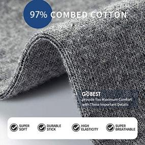 img 1 attached to 🧦 GOBEST 97% Cotton Dress Breathable Socks | Comfy Casual Crew Business Funy Men's Colorful Socks...