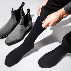 img 3 attached to 🧦 GOBEST 97% Cotton Dress Breathable Socks | Comfy Casual Crew Business Funy Men's Colorful Socks...