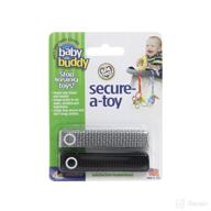 👶 baby buddy secure-a-toy: safely secure toys, teethers, or pacifiers to strollers, highchairs, car seats - black-gray логотип