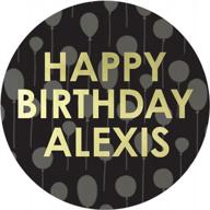 make your birthday party memorable with custom gold and black stickers - personalized name labels for envelopes, bags and more - 40 1.75 inch round labels logo