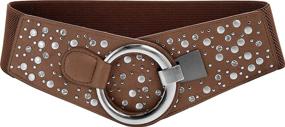 img 4 attached to BlackButterfly Elastic Stretch Interlock Buckle Women's Accessories at Belts